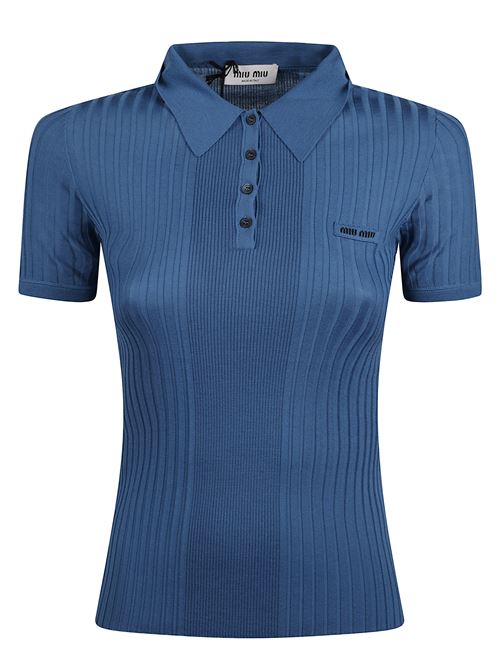 Ribbed polo shirt MIU MIU | MML02B18TWF0154